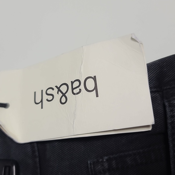 BA&SH NWT Brune Bermuda Blackstone Lady Long Shorts Demin Cotton Black Size 2 - Picture 7 of 16